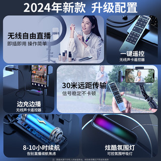  好牧人 声卡话筒一体机 监听无线耳机+声卡话筒+直播设备
