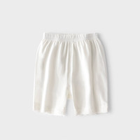 巴厘小猪（BALIPIG）女童白色打底裤夏季薄款儿童五分裤 浅花灰 73 cm