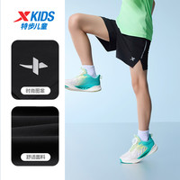 特步童装速干短裤儿童跑步裤2025夏季大童运动五分裤薄款裤子 碳酸灰