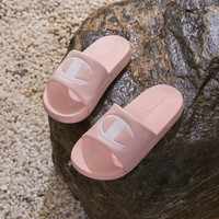 Champion冠军25春夏季大小男女童亲子经典LOGO运动沙滩凉拖鞋 黑白 35