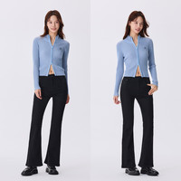 森马 Semir[森柔牛仔]牛仔裤女时尚长裤春秋喇叭裤103524124005A