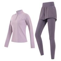 CAMEL骆驼瑜伽服套装女款春季晨跑服防风修身休闲服加绒运动两件套