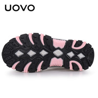 UOVO童鞋春秋季女童运动鞋2025透气小中大童跑步鞋青少年鞋子 灰玫红 32码
