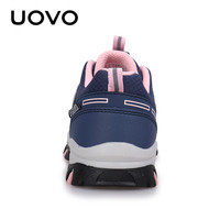 UOVO童鞋春秋季女童运动鞋2025透气小中大童跑步鞋青少年鞋子 灰玫红 33码