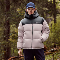 Pioneer Camp拓路者700蓬冬季装连帽羽绒服男女宽松运动防风保暖冬装面包服外套 灰紫色 M