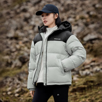 Pioneer Camp拓路者700蓬冬季装连帽羽绒服男女宽松运动防风保暖冬装面包服外套 浅云灰 2XL