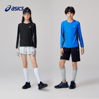 asics亚瑟士童装25年春季新款吸湿排汗抗菌针织内搭运动长袖速干T恤