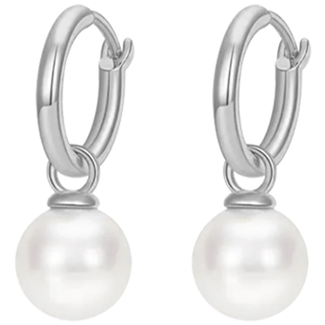 周百福【1000+门店】足银珍珠耳环女士耳钉耳坠生日实用礼物送女友妈妈