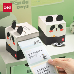 得力 熊猫嘟嘟抽拉式便利贴 便签纸70*55mm（200张）
