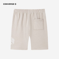 Converse匡威儿童装短裤季薄款男女大童运动裤子外穿五分裤 羽毛灰咖 110 /50 【身高98-104cm】