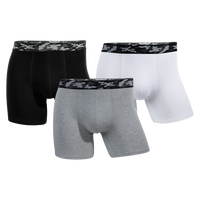 猫人(MiiOW)运动男士内裤男纯棉跑步健身防磨腿加长平角裤青年五分训裤 黑色+宝蓝色 2条 3XL (140-160斤)