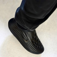 耐克(NIKE)男鞋 25夏季新款运动鞋户外沙滩鞋懒人鞋洞洞鞋透气休闲凉鞋拖鞋 【黑】REACTX科技-柔软大底/晒图退10 44