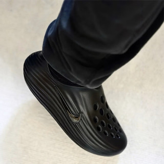 耐克（NIKE）男鞋 25夏季运动鞋户外沙滩鞋懒人鞋洞洞鞋透气休闲凉鞋拖鞋 【黑】REACTX科技-柔软大底/ 38.5