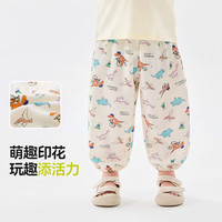 嘟嘟家【服饰5折】宝宝休闲长裤夏款儿童轻薄防蚊裤童装满印裤子男童女 蓝色系满印 110
