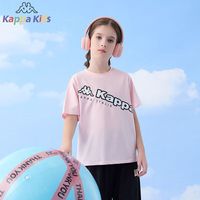 Kappa Kids卡帕儿童t恤男女童短袖中大童装春夏秋季宽松打底衫