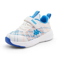 Kappa Kids卡帕24年春款童鞋儿童篮球鞋男透气休闲运动鞋 白蓝 31 适合脚长19.0cm 31码 内长20.0适合脚长19.0