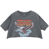 moussy 女装新品甜酷风老鹰印花宽松短款T恤女028HSQ90-0481 均码