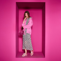 JUICY COUTURE橘滋2025春夏元气浅春系甜美风刺绣阔版衬衫女 粉红 S