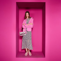 JUICY COUTURE橘滋2025春夏新款元气浅春系甜美风刺绣阔版衬衫女