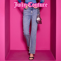 JUICY COUTURE橘滋2025春夏丹宁回潮洗水弹力修身牛仔长裤女 牛仔蓝 29