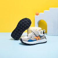 Kappa Kids卡帕24年春款儿童鞋男童女童轻便休闲运动老爹跑鞋子 米色 31 适合脚长18.8cm