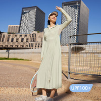 艾莱依（ERAL）防晒衣2025夏季新款女透气凉感防晒长裙户外连衣裙长款轻薄外套