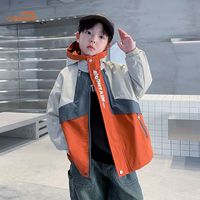 CAMKIDS男童外套春秋装冲锋衣2024风衣儿童男孩秋季防风夹克