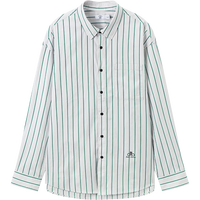 森马（Semir）永久联名长袖衬衫男秋季通勤不规则经典条纹纯棉上衣时尚印花