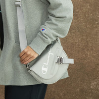 Champion 冠军单肩包2024春夏美式复古马鞍包斜挎包胸包男女 浅灰