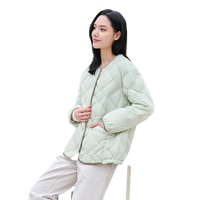 坦博尔羽绒服女轻薄保暖时尚菱格外套女百搭90鸭绒TD238268