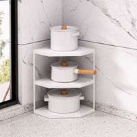 腾升辉达 TYSON HOUSEHOLD 锅具收纳架厨房置物架桌面调味料转角架橱柜分层架多层放锅架子