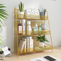 腾升辉达 TYSON HOUSEHOLD 桌面置物架收纳书架办公室整理架床头飘窗桌上多层铁艺小型书架子