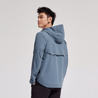 波司登（BOSIDENG）硬核遮阳锡类短男简约风连帽户外冰丝宽松时尚外套 湖蓝5530 2XL 180/96A