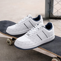 KAPPA卡帕背靠背男鞋板鞋男2025春季厚底增高休闲鞋百搭透气运动鞋 经典白/鹈鹕灰 【四季款】 40