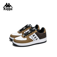 KAPPA卡帕背靠背男鞋板鞋男2025春季厚底增高休闲鞋百搭透气运动鞋 黑色/棕色/经典白 【四季款】 40