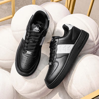 KAPPA卡帕背靠背男鞋板鞋男2025春季厚底增高休闲鞋百搭透气运动鞋 黑色/经典白 【四季款】 40