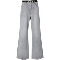 艾诺丝雅诗【商场同款】2025夏季新品新疆长绒棉阔腿裤高腰牛仔裤女40413206