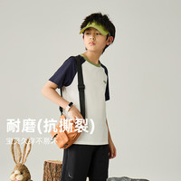 探路者儿童 TOREAD kids 男女童运动亲肤撞色短袖T恤透气速干上衣QAJJBN85660