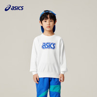 asics亚瑟士童装男女儿童中大童圆领印花休闲卫衣LOGO款