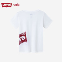 Levi's李维斯童装男童纯棉短袖T恤夏新款腰果花蝙蝠标logo上衣 【建议身高116-122cm】