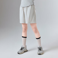 笛莎(DEESHA)童装儿童女童短裤2025夏季中大童休闲柔软速干短裤 浅灰 110