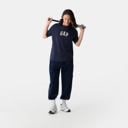 Gap 男女装2025春季纯棉印花logo短袖T恤基础款宽松上衣755794