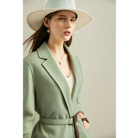 AMIIAmii极简法式通勤早春全羊毛双面云呢女秋宽松西装外套 薄荷绿 160/84A/M