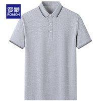 【5A抗菌】罗蒙男士翻领短袖polo衫2024夏季纯色百搭棉质t恤 170/M 黑色