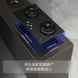方太 燃气灶天然气 家用台嵌两用 5.2kW*猛火双灶煤气灶 防干烧01-THK21B 政府补贴20%