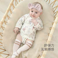 宝宝无骨上衣夏季薄款产房新生儿和尚服52码莫代尔凉感婴幼衣服 浅风栖林