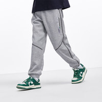 迪士尼（Disney）童装男童针织运动长裤2025年春秋装儿童户外休闲帅气裤子 浅麻灰 110