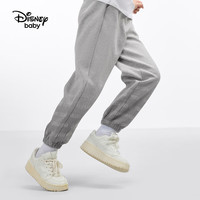 迪士尼（Disney）童装女童针织渐变运动长裤2025年春秋装儿童户外时尚卡通裤子 浅麻灰 120