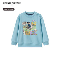 Teenie Weenie Kids小熊童装25年男女宝宝肩开扣套头纯棉卫衣 蓝色 110 cm