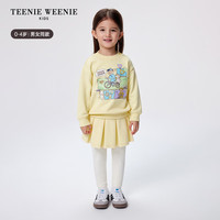Teenie Weenie Kids小熊童装25年男女宝宝肩开扣套头纯棉卫衣 粉色 120 cm